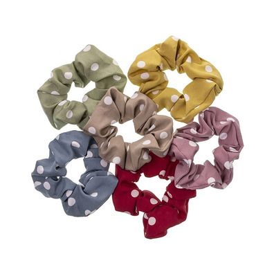 Coletero Scrunchie Con Topos Grandes Siena