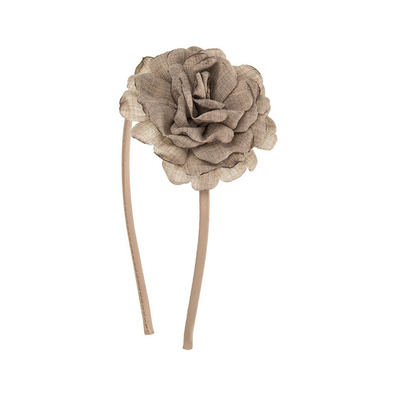 Diadema Dalia Plana Flor Siena - Beige