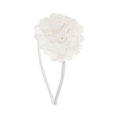 Diadema Dalia Plana Flor Siena - Blanco- White