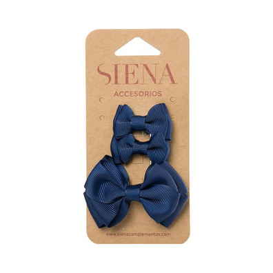 Pack 3 Clip Lazo Pico-pato Siena - Azul Marino- Navy Blue