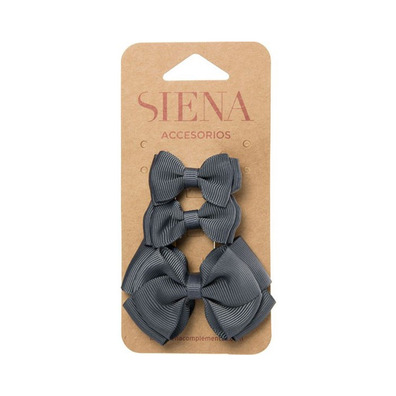 Pack 3 Clip Lazo Pico-pato Siena - Gris Oscuro- Dark Grey