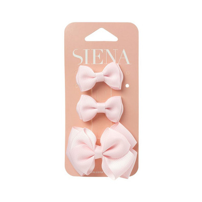 Pack 3 Clip Lazo Pico-pato Siena - Rosa Pastel- Light Pink