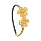 Diadema Dientes Flores Combinadas Vichy Y Lisa Flor 84 Amarillo- Yellow