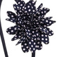 Diadema flor de pétalos con topos Siena Azul Marino- Navy Blue