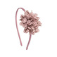 Diadema flor de pétalos con topos Siena Rosa Francia- Antique Pink